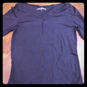 Black V-neck Shirt